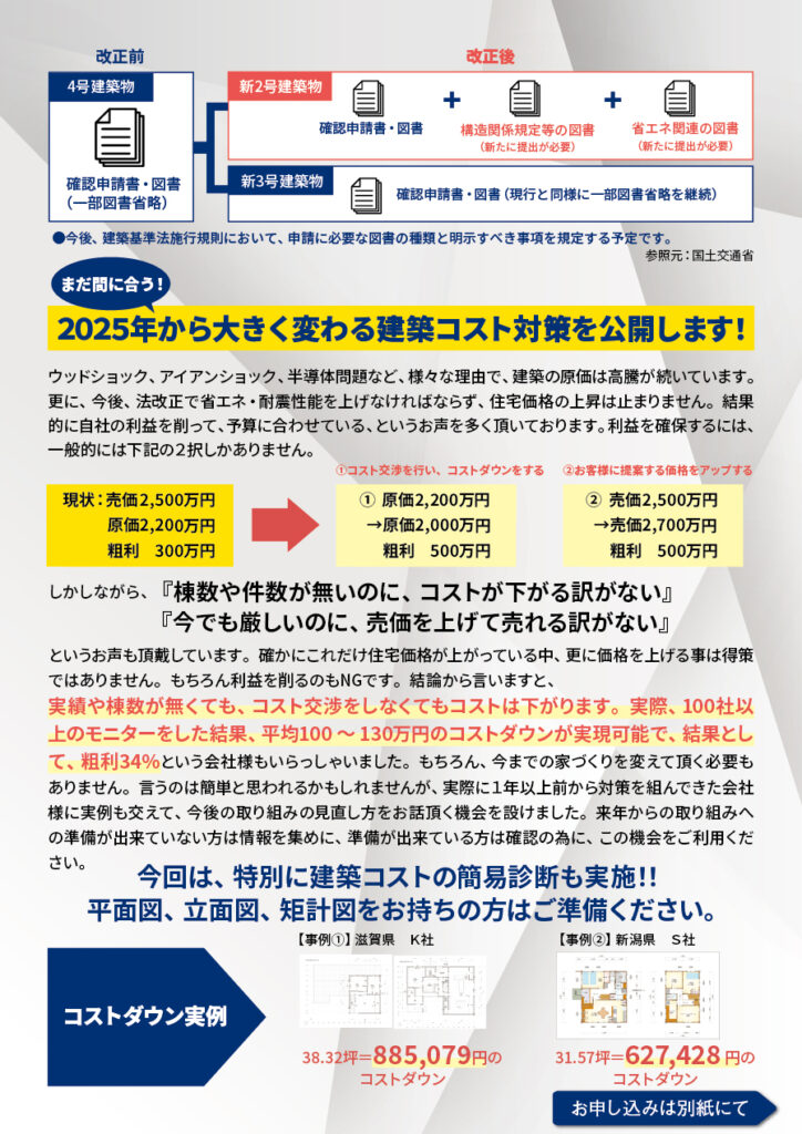 耐震等級3の住宅の原価を下げる方法！